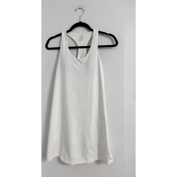 CALIA Casual Athletic White Built In Bra Dress Womens Size S - Picture 2 of 8